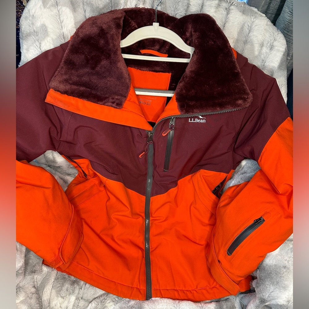 ~ Youth L.L. Bean Kids’ Waterproof Patroller Ski Jacket Colorblock Boys 10-12 *~